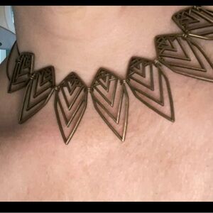 Source Unknown Gold Geometric Necklace